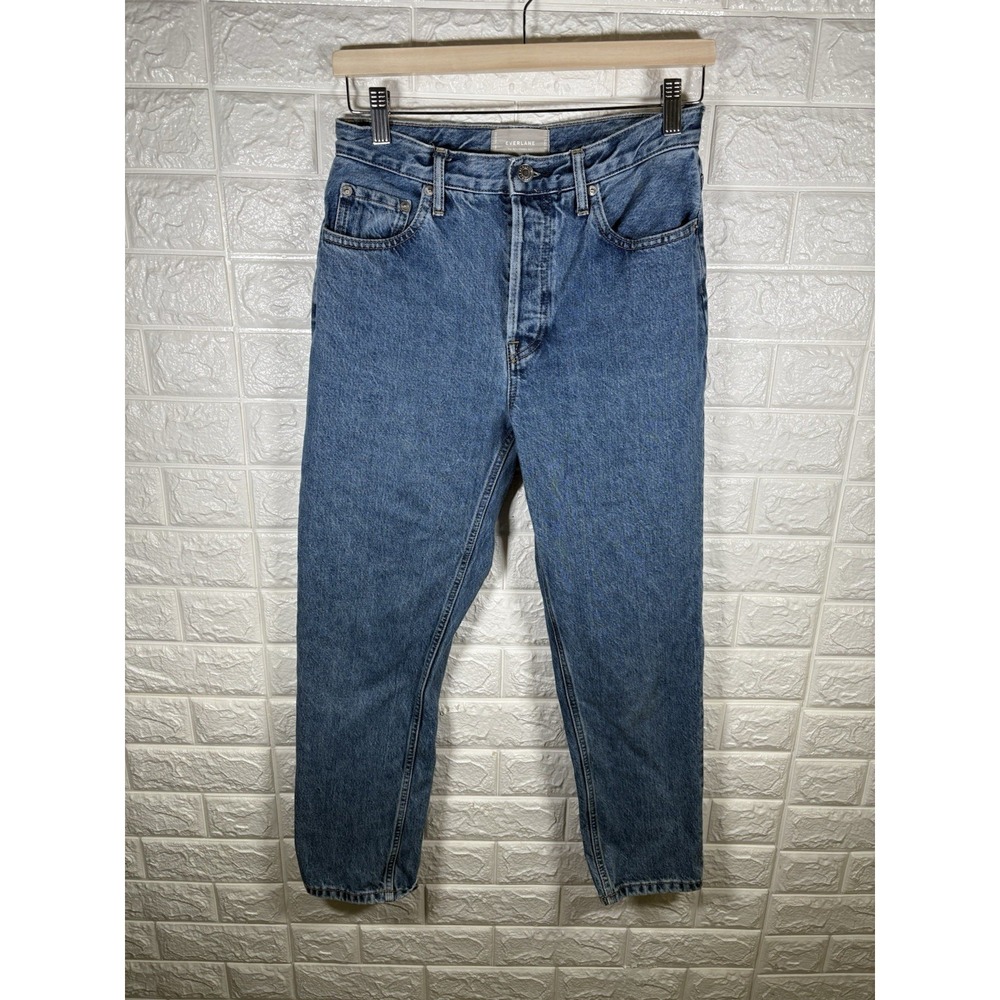 Everlane The 90's Cheeky Jean Crop Women's Size 27‎ Crop Button Fly Denim Blue